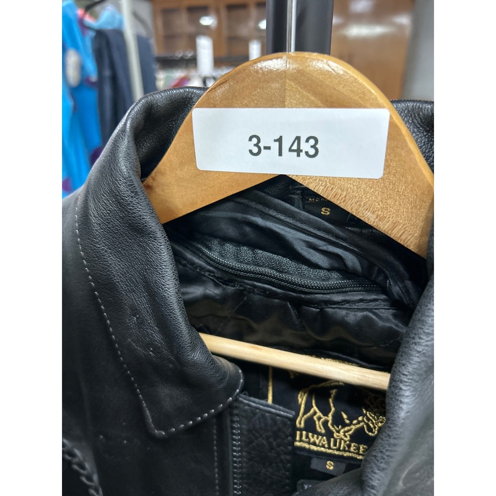 Milwaukee Leather Motorcycle Jacket S Black Braided Genuine Leather Heavy Moto - Picture 16 of 16